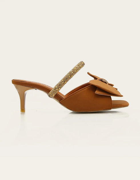 Bellora Tan Low Heels for Women – Essence by Rubina